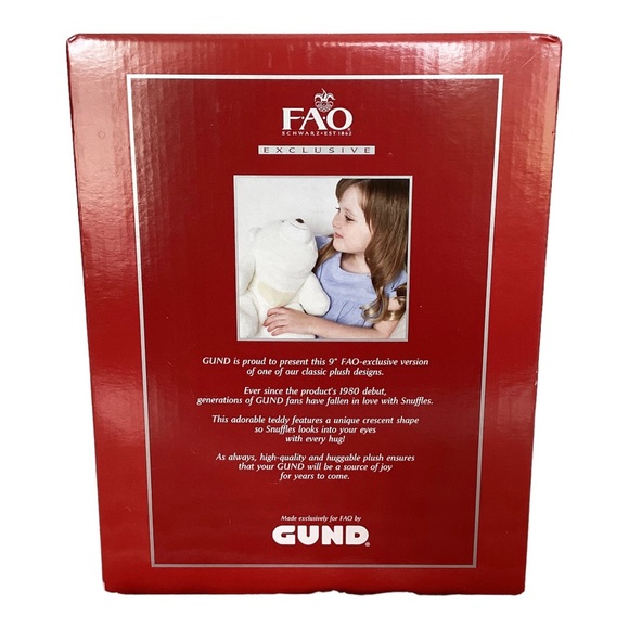 Gund Snuffles Polar Bear Plush Stuffed Animal New In Box FAO Schwartz - Picture 7 of 11